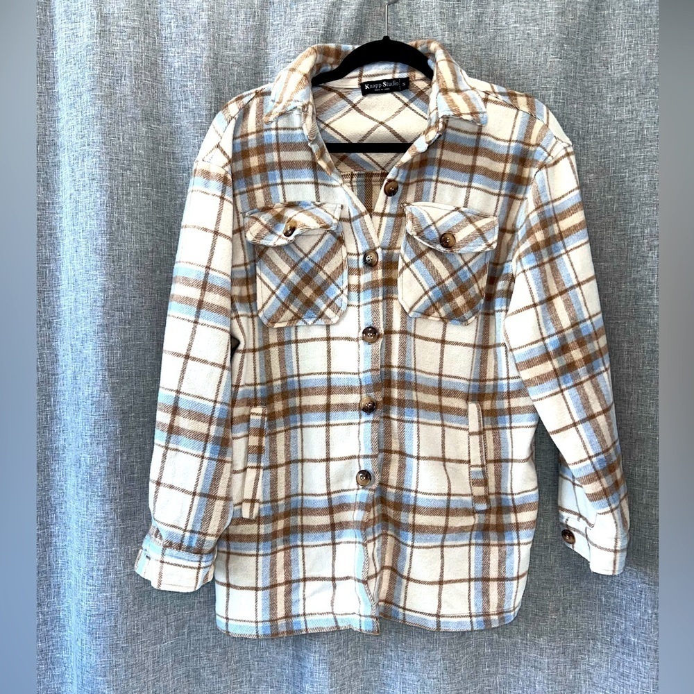 Women's Knapp Studio Plaid Shacket small